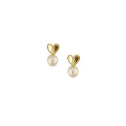 18K Gold Puffy Star Screw Back Earrings for Baby and Toddler | Jewelry Vine