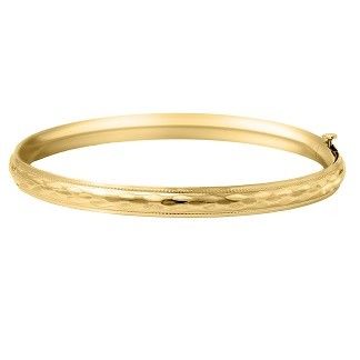 14K Gold Filled Faceted Design Bangle Bracelet for Little Girls - Size ...