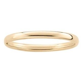 14K Gold Filled Classic Polished Little Girl Bangle - Size S