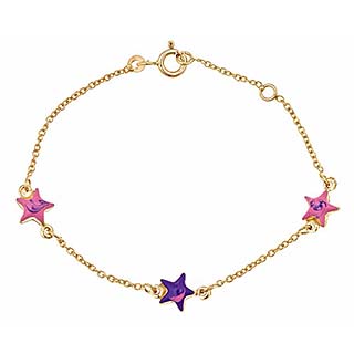Jewelry Vine 14K Gold Star Baby Bracelet