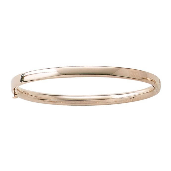 Highly Polished 14KT Yellow Gold Little Girl Bangle Size 5.25" The