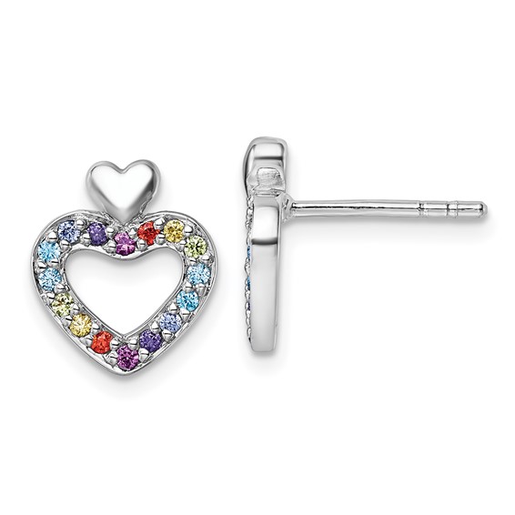 ◆STONEHENgE◆ Silver Heart One Touch Earrings StoneHenge Silver One Touch Earrings SC1466 Silver925 Rose