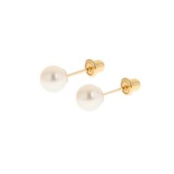 Pearl Screw Back Earrings