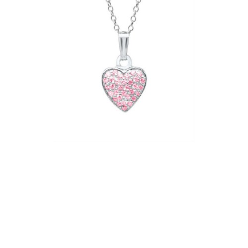 Sterling Silver Ladies Heart With CZ Locket Bracelet With Optional