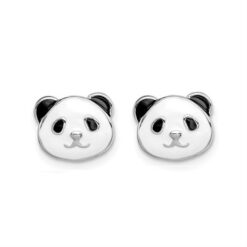 Sterling Silver Childrens Girls PANDA BEAR Stud Earrings Pink Macaroon Gift Box Sterling Silver Childrens Girls PANDA BEAR Stud Earrings Pink Macaroon Gift Box