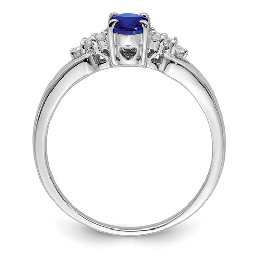 Genuine Sapphire and White Sapphire Teen Ring in Sterling Silver - The ...