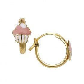 child cupcake earrings