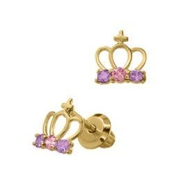 tiara screw back earrings