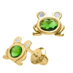frog earrings with screw backs