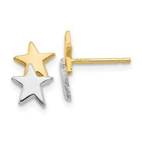 double star stud earrings for child