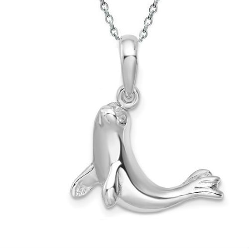 Seal Animal Necklace in Sterling Silver | The Jewelry Vine