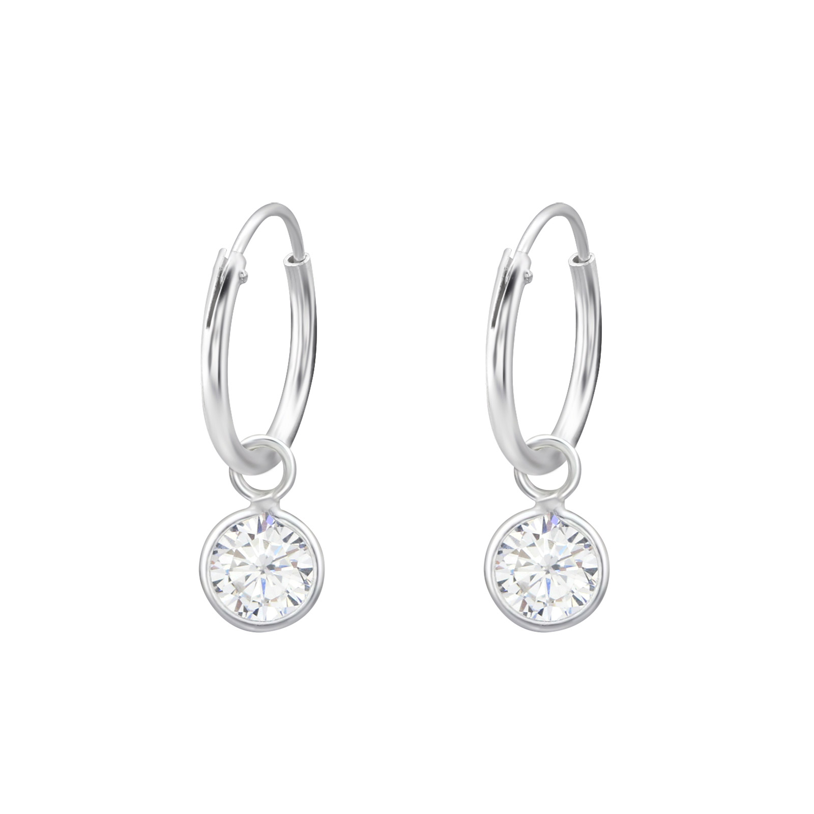 prouds silver hoop earrings