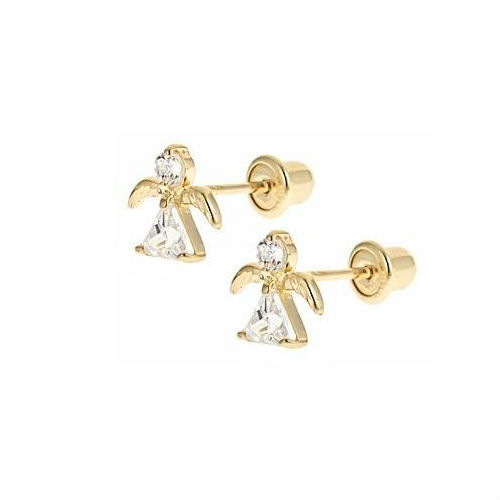 Gold Angel Earrings