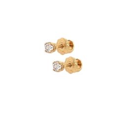 Diamond Screw Back Earrings