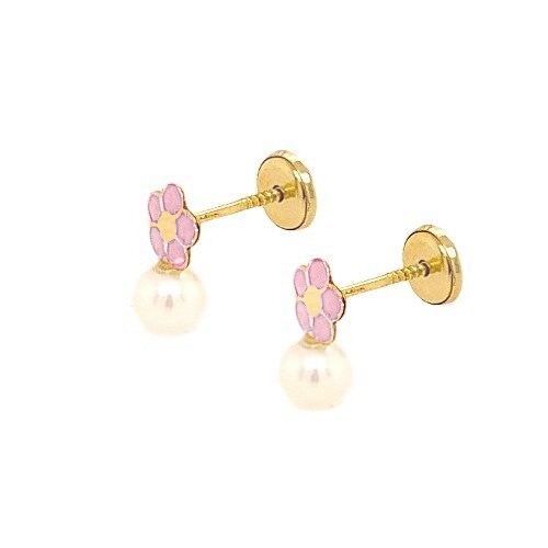 14kt Gold Diamond Earrings for Baby and Girls with Screw Backs | Jewelry Vine