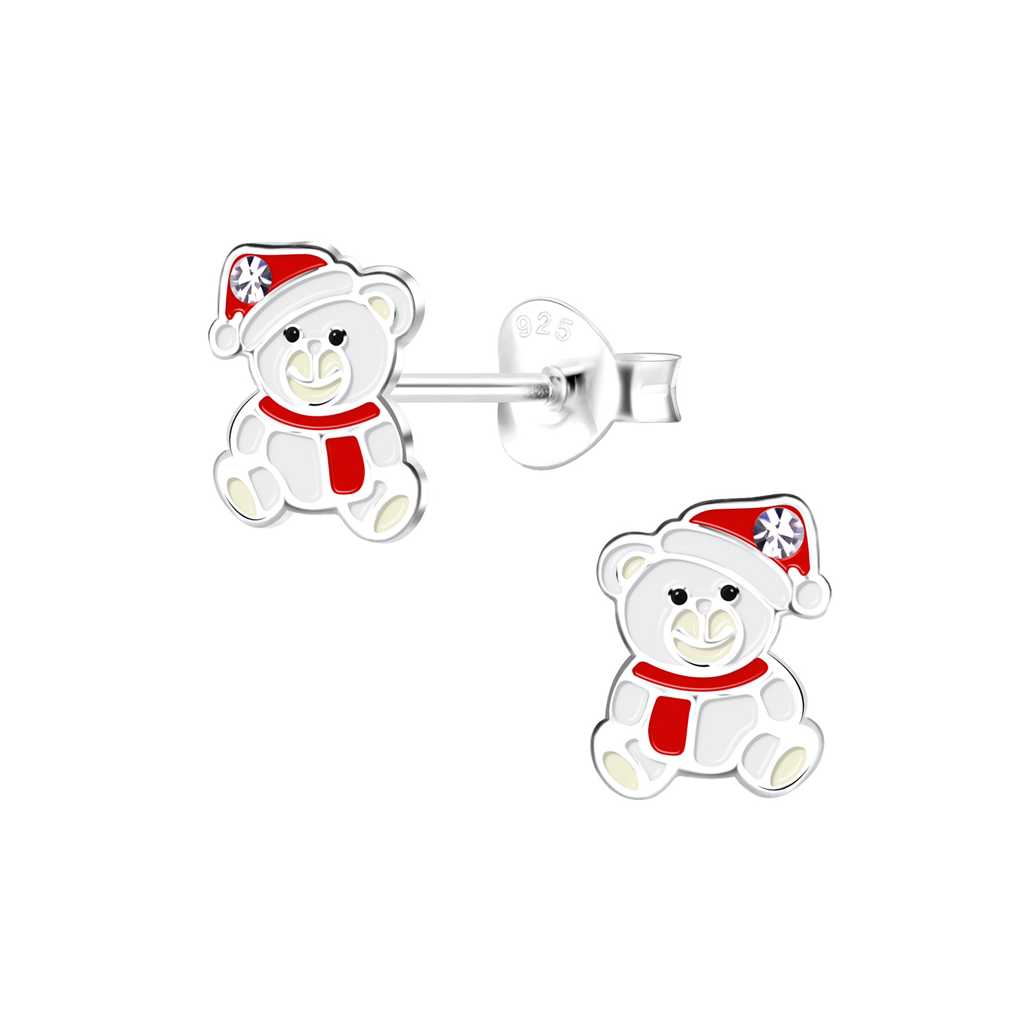 Christmas Small Teddy Bear Earrings The Jewelry Vine